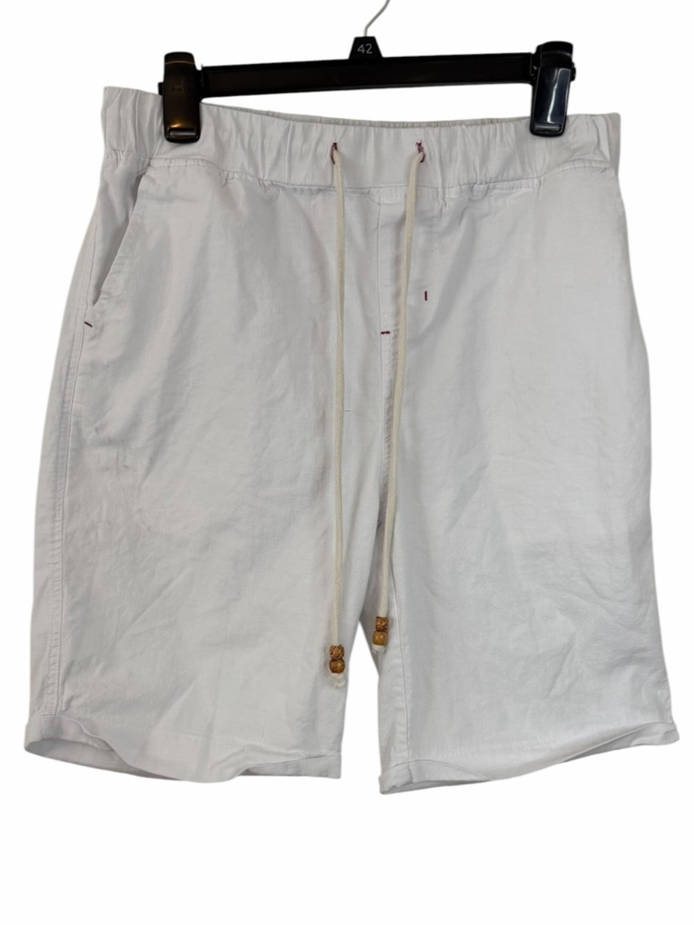 Men's White Drawstring Casual Shorts (002)